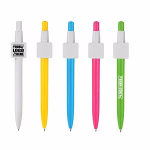 Square Clip Click Ballpoint Pen