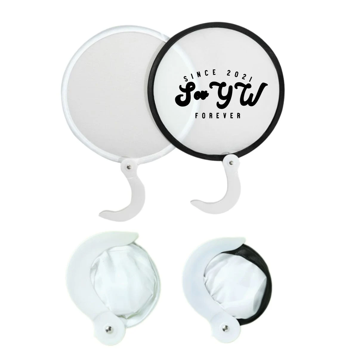 Compact Foldable Pocket Round Hand Fan 1