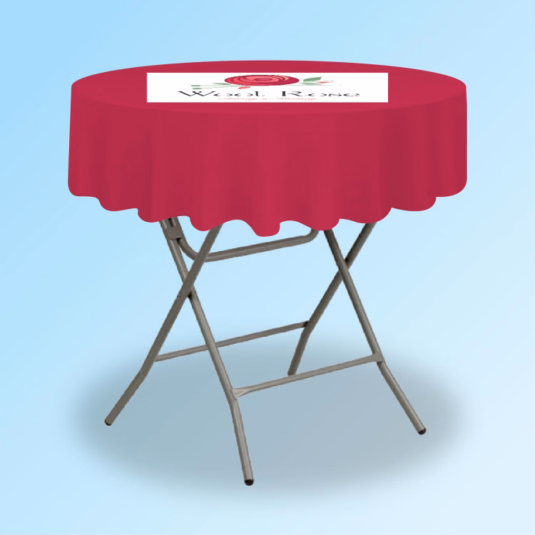 14-inch Drop, 60-inch Diameter by 30-inch Tall Tablecloth
