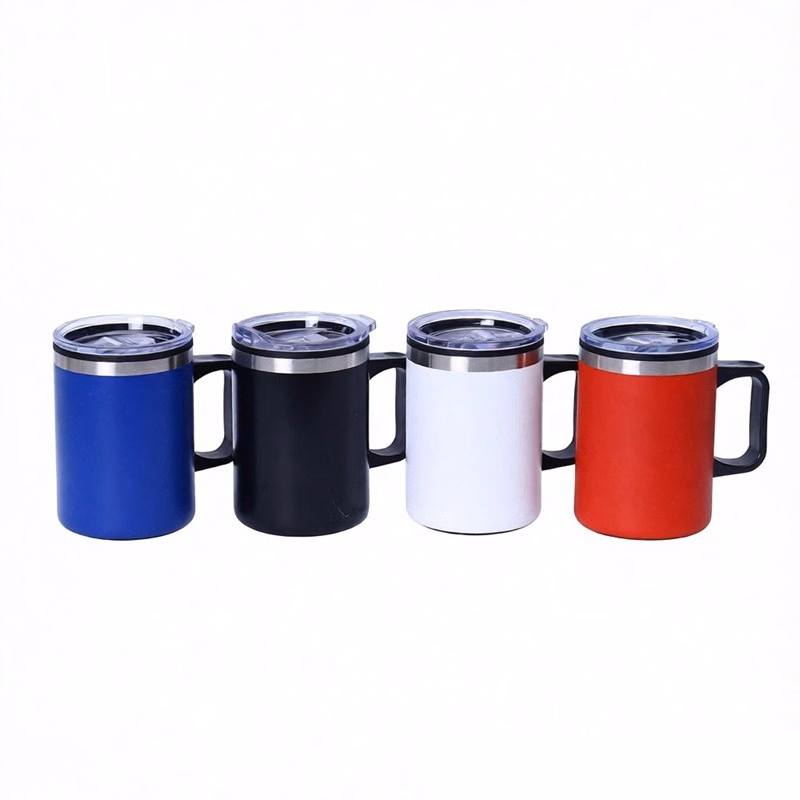 14 oz Stainless Steel Insulated Tumbler W/ Lid & Handle