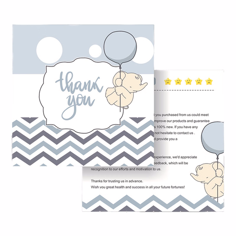 Card of Thanks with Eggshell Pattern