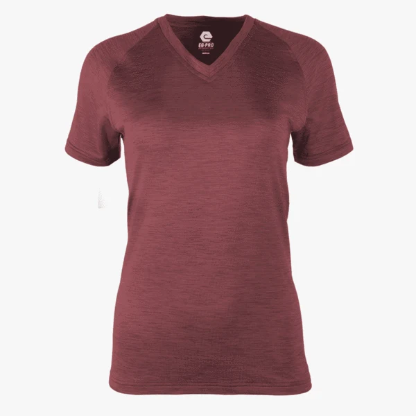 #L128 / Imperial Space Dye Women's V-Neck Tee 1