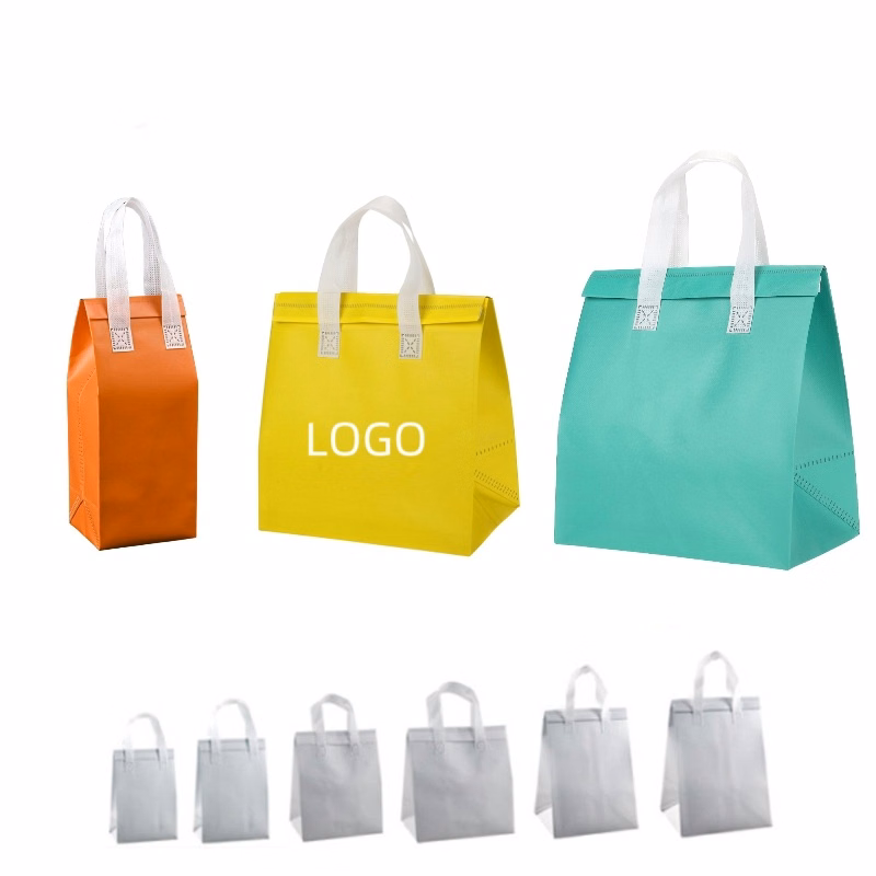 Non-woven Insulated Tote Bags (10 1/4" W x 10 1/4" H x 6 11/16" G)