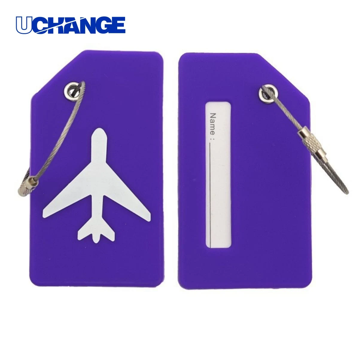 Silicone Luggage Tag with Steel Loop and Name Card Slot 1
