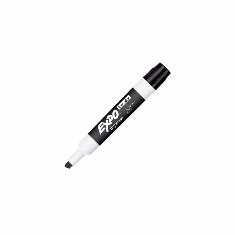 Dry-Erase Markers - Chisel Point Black Large Barrel