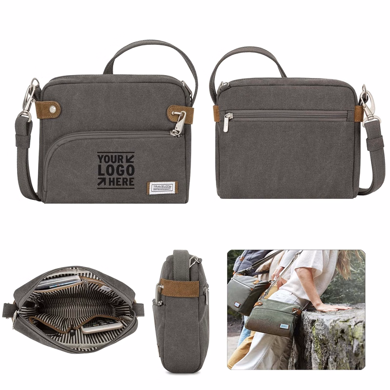 Waterprrof RFID Blocking Anti-Theft Secure Heritage Travel Crossbody Canvas Bag