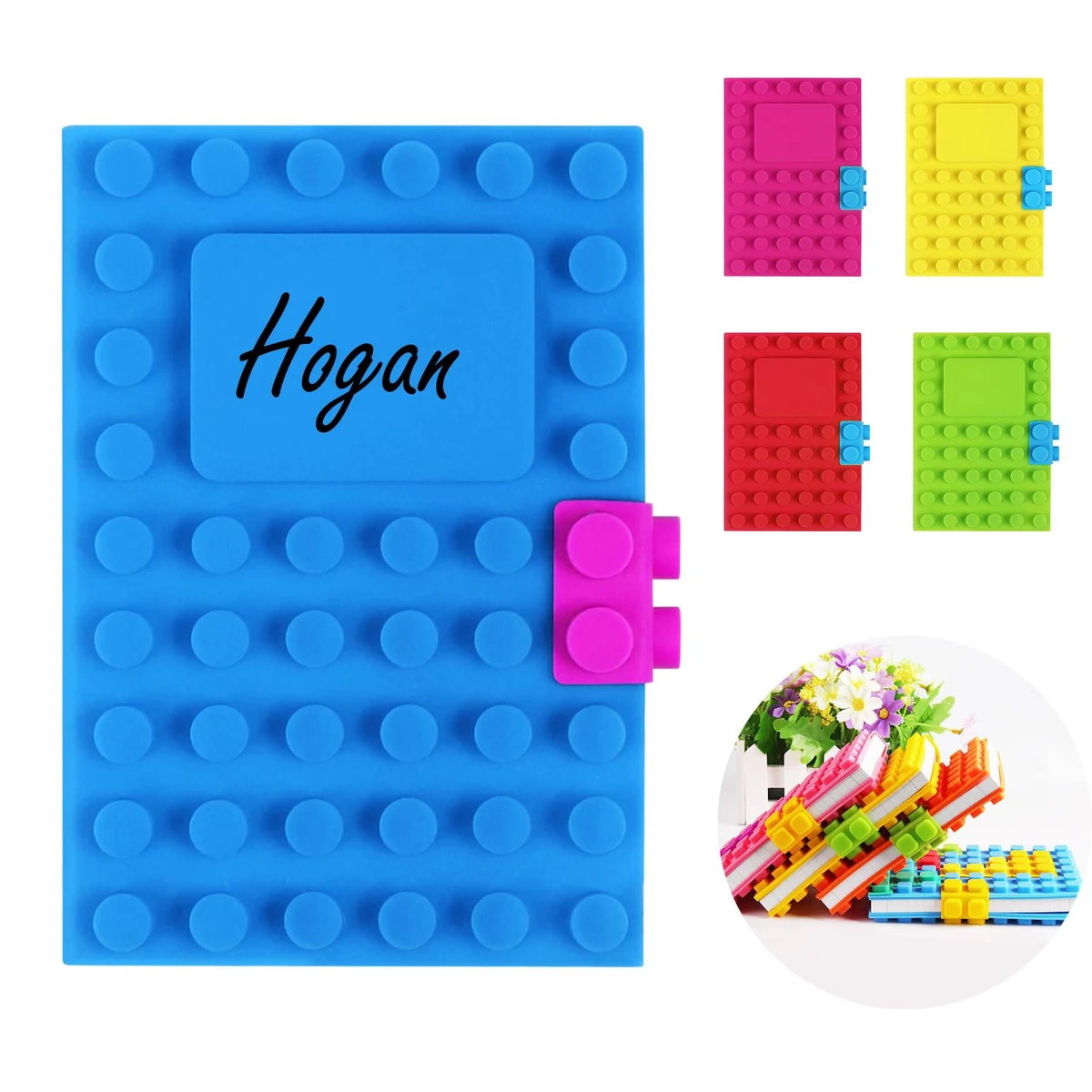 Silicone Printable Logo Building Block Gift Notebook 1