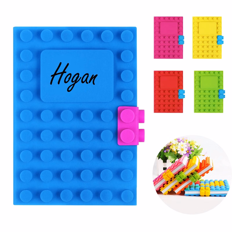 Silicone Printable Logo Building Block Gift Notebook