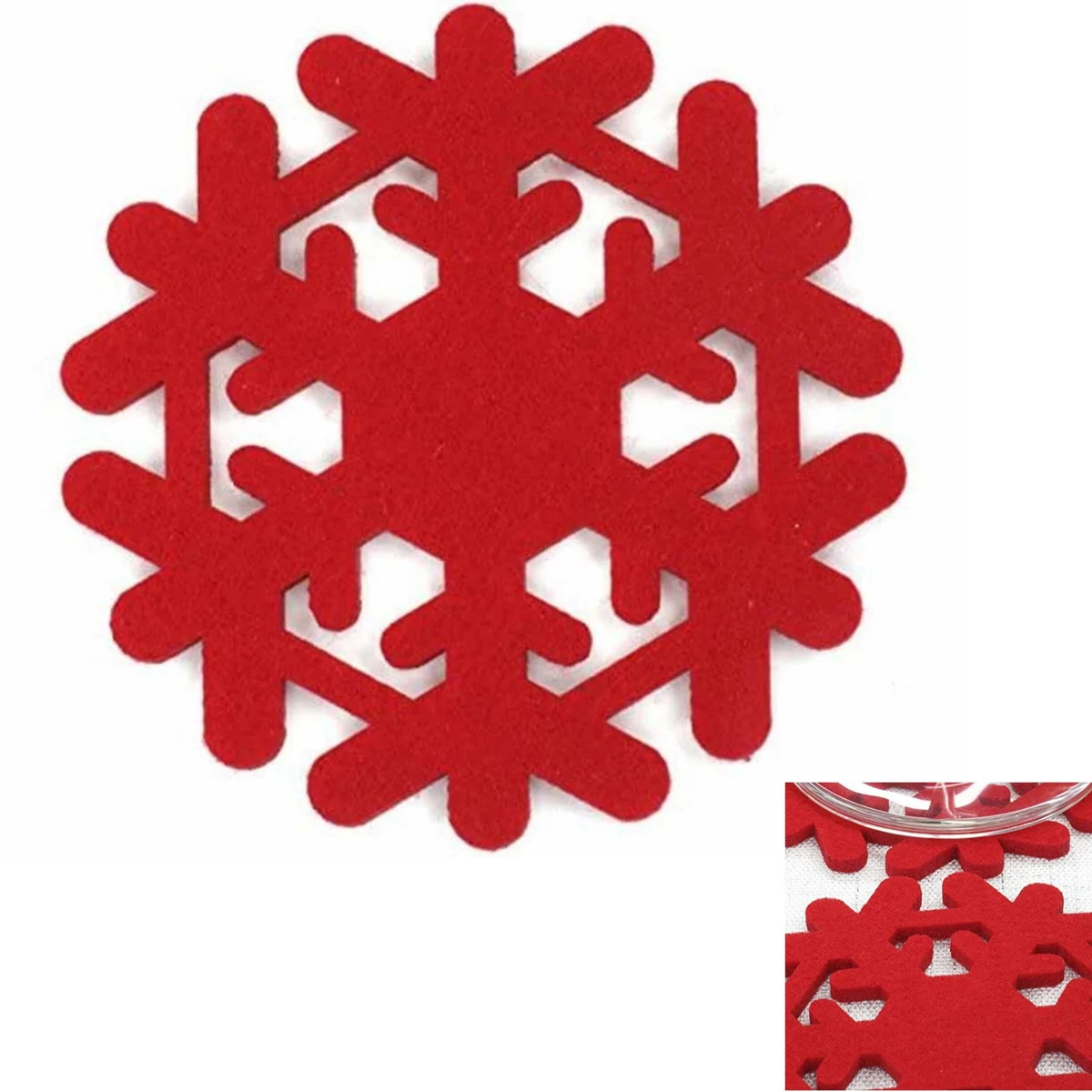 Snowflakes Felt Coasters 1