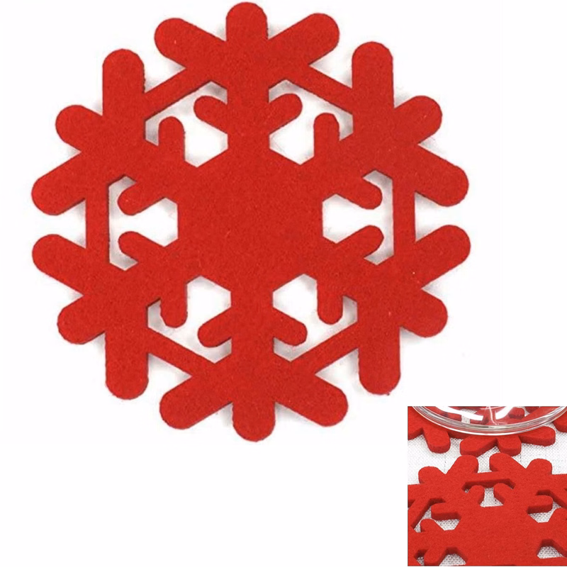 Snowflakes Felt Coasters