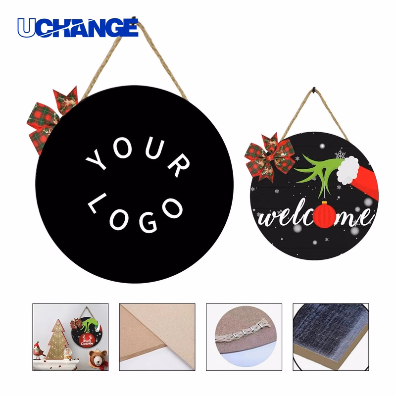 Festive Wooden Welcome Sign Plaque