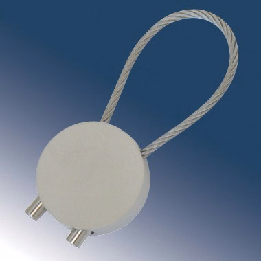 Silver Squared Wire Twist Keyring