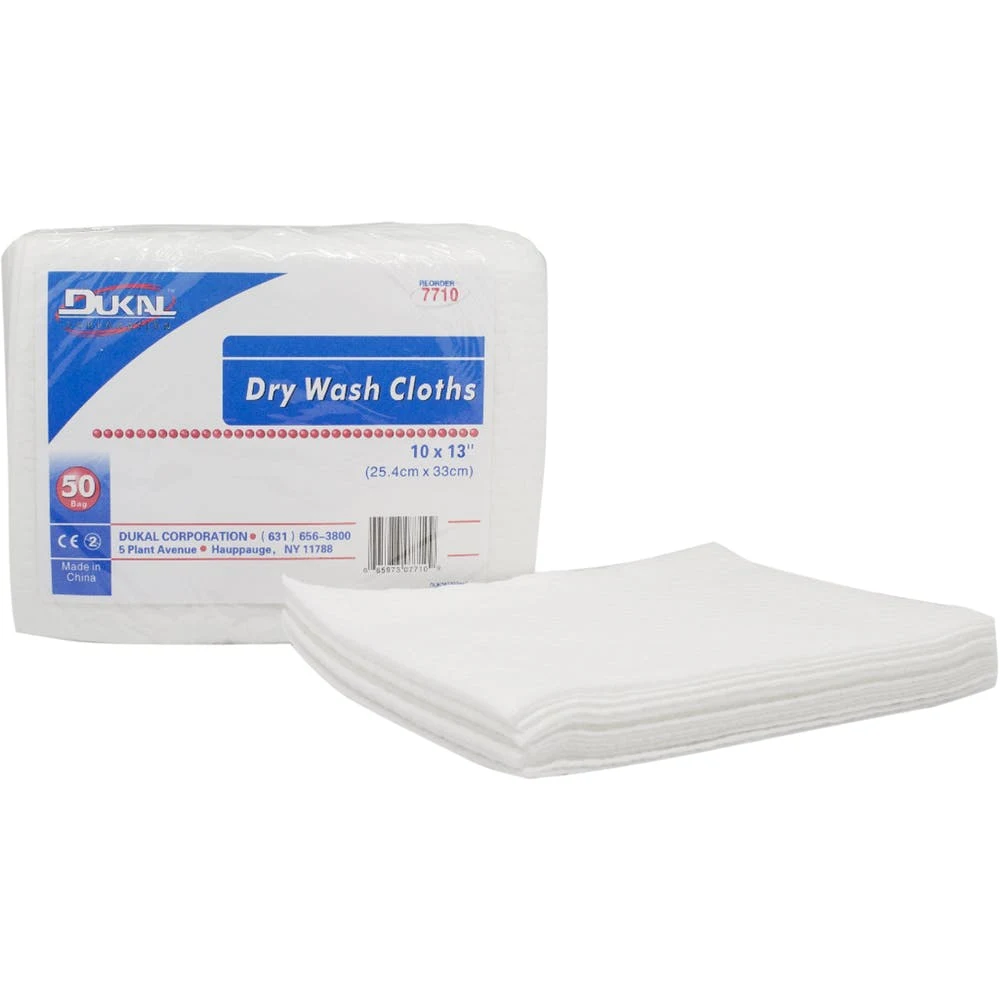Dry Wash Cloths - 10" x 13" Embossed Non-Sterile 1