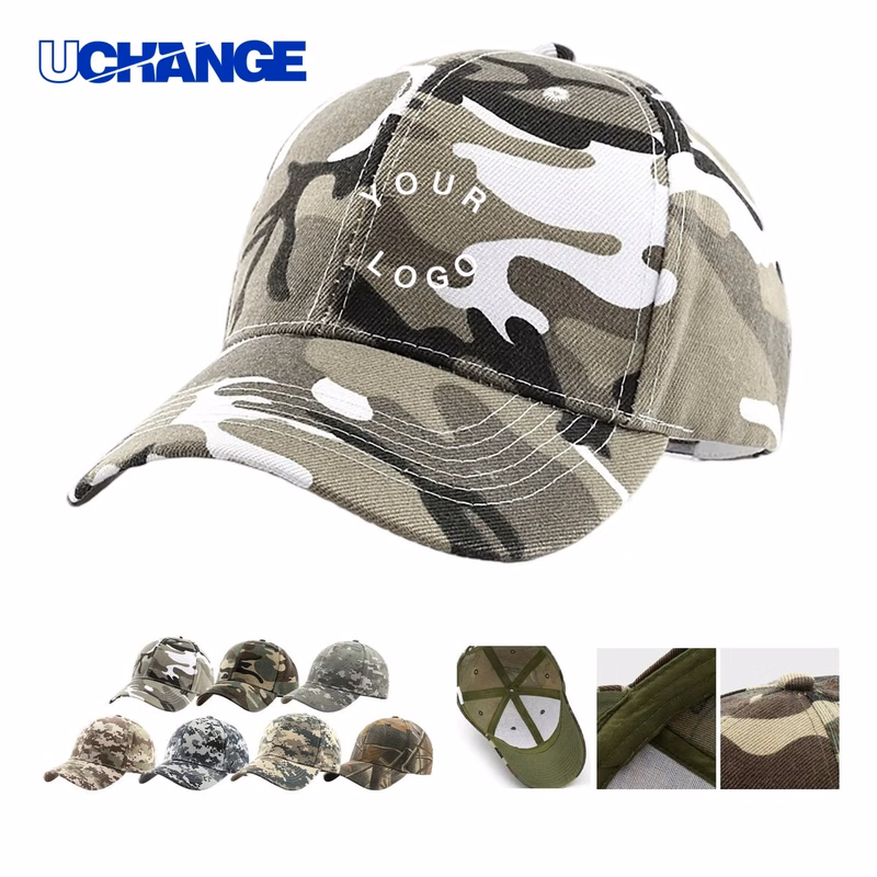 Adjustable Cotton Cap Headwear with Camouflage Design for Outdoor Use