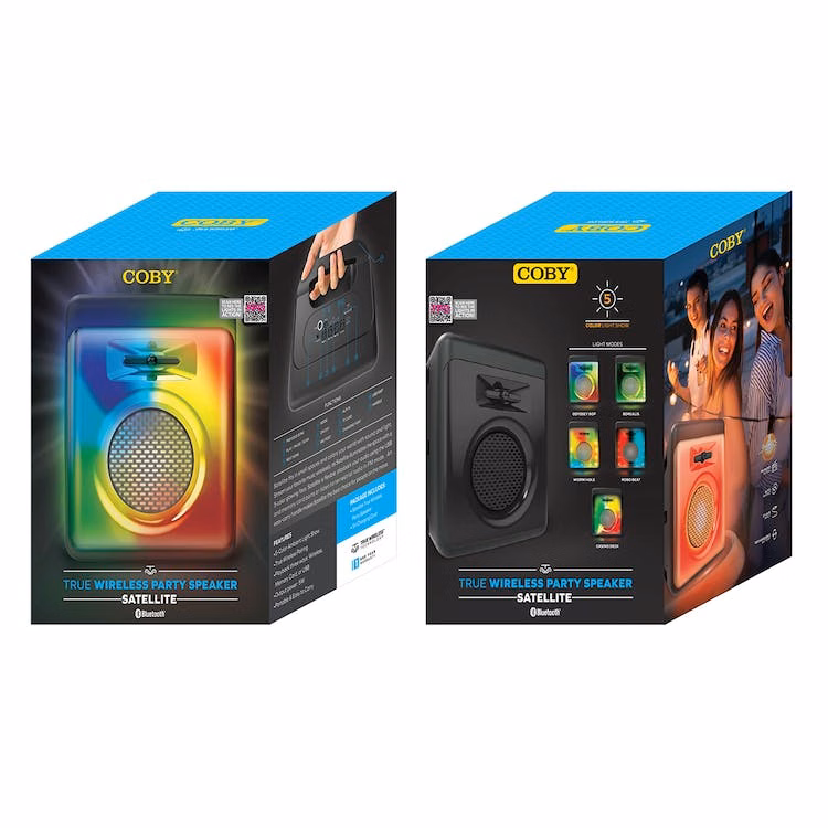 Wireless Satellite Party Speaker - 5 Color Glowing Face