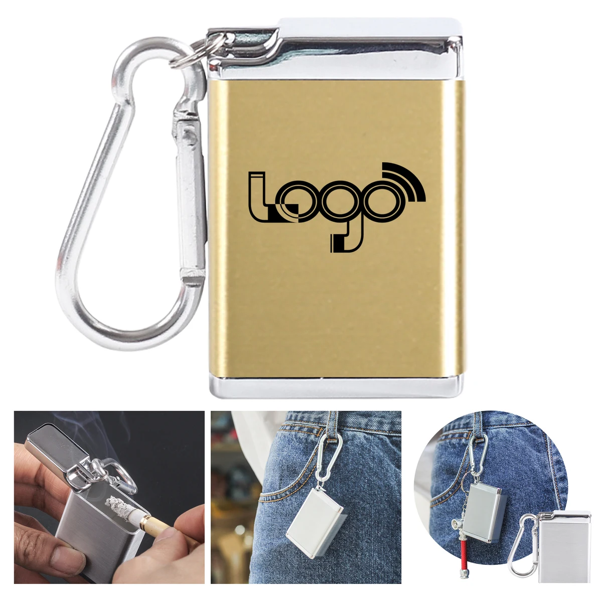 Compact Metal Ashtray for Travel and Outdoor Use 1