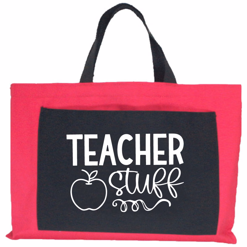 Wide Tote with Pocket
