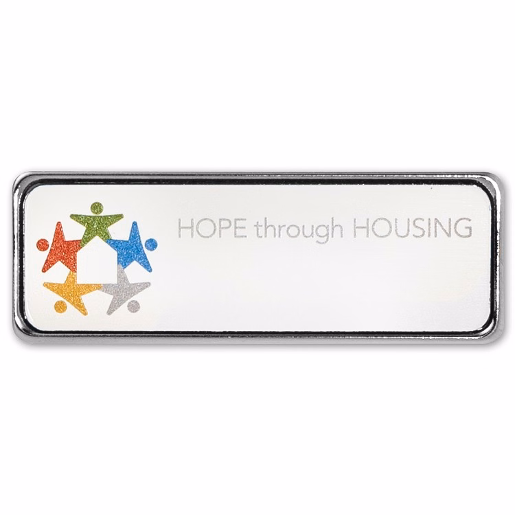 Metal Framed Badge (1"X3") (UV Inkjet)
