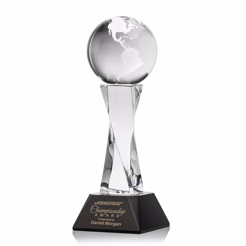 Globe Award on Langport Base - Black