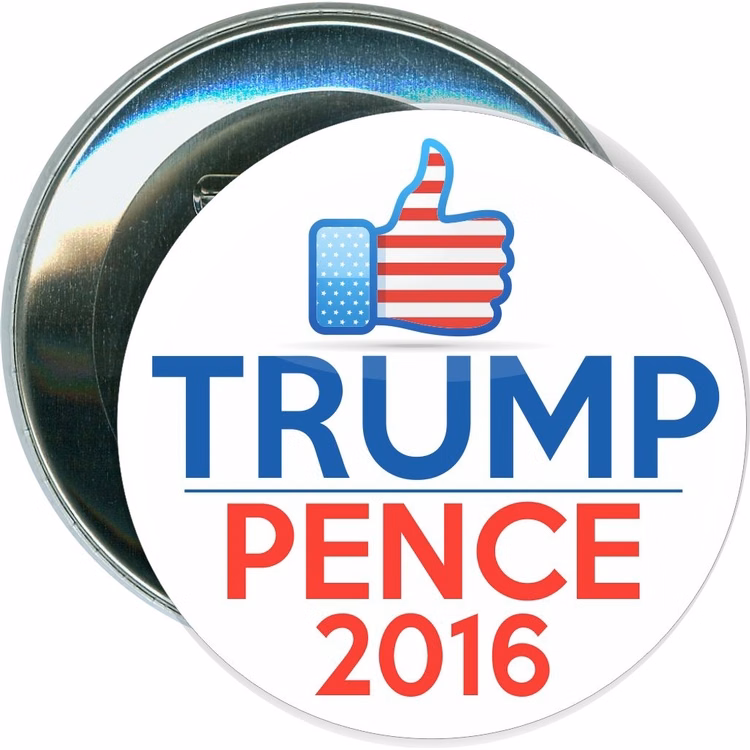 Trump, Thumbs Up, Political Button