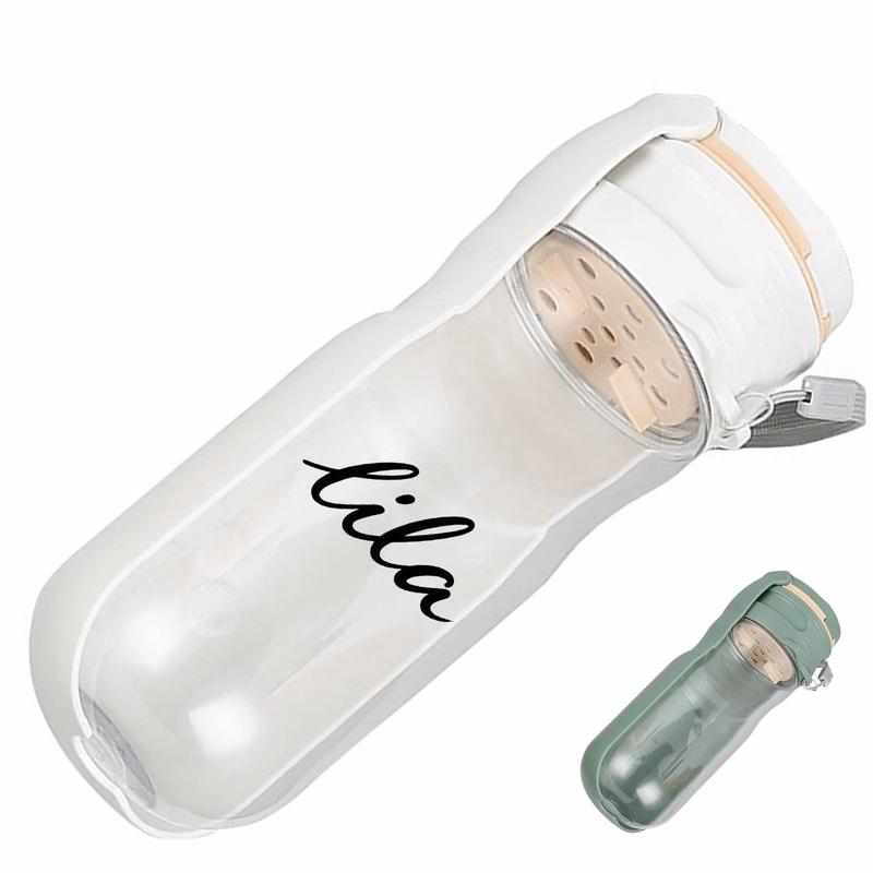 12oz 2-in-1 Pet Travel Water Bottle Foldable Bowl