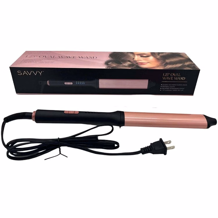 Oval Wave 1.25" Curling Iron Wand Rose Gold