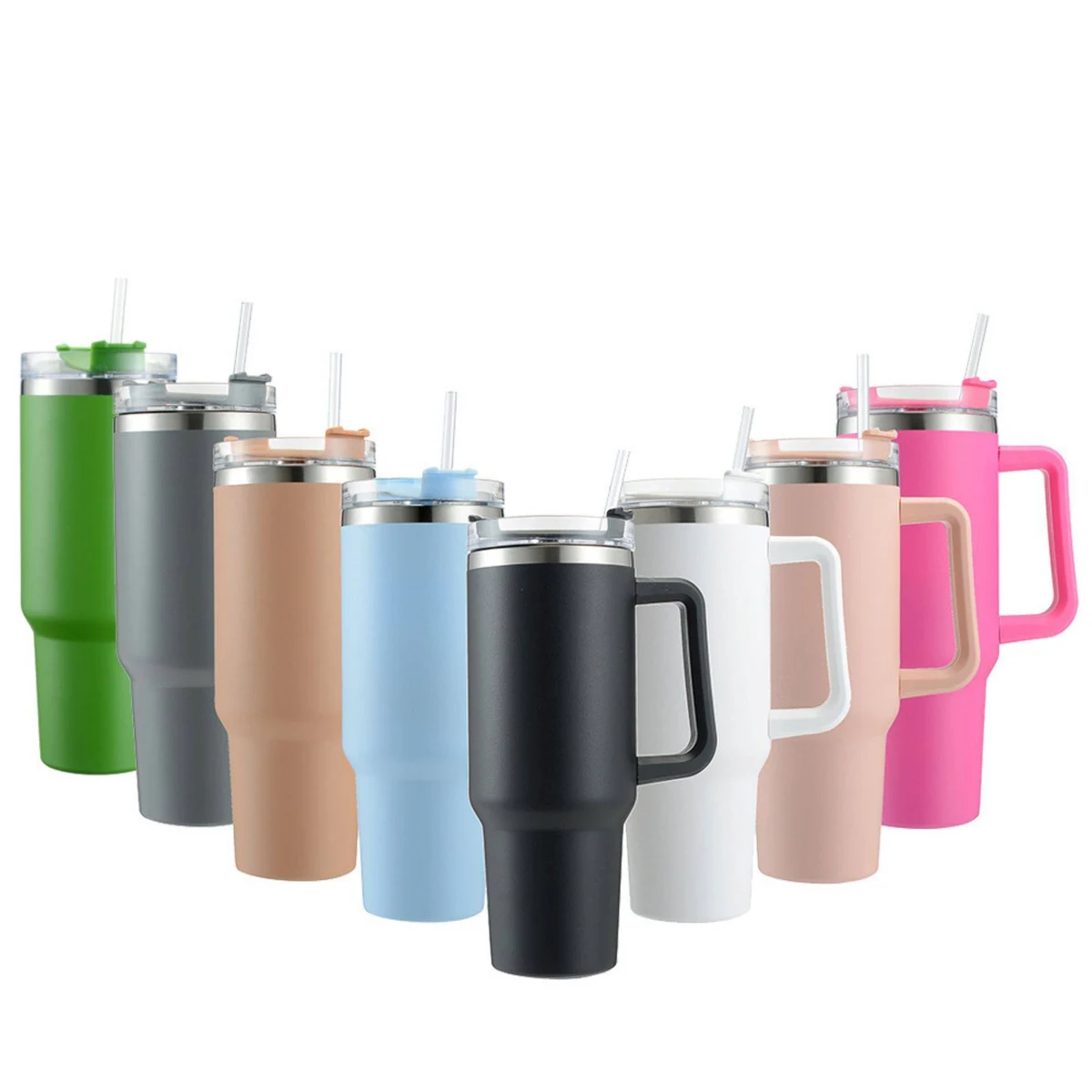 40 Oz Large Capacity Stainless Steel Car Cup With Handle 1