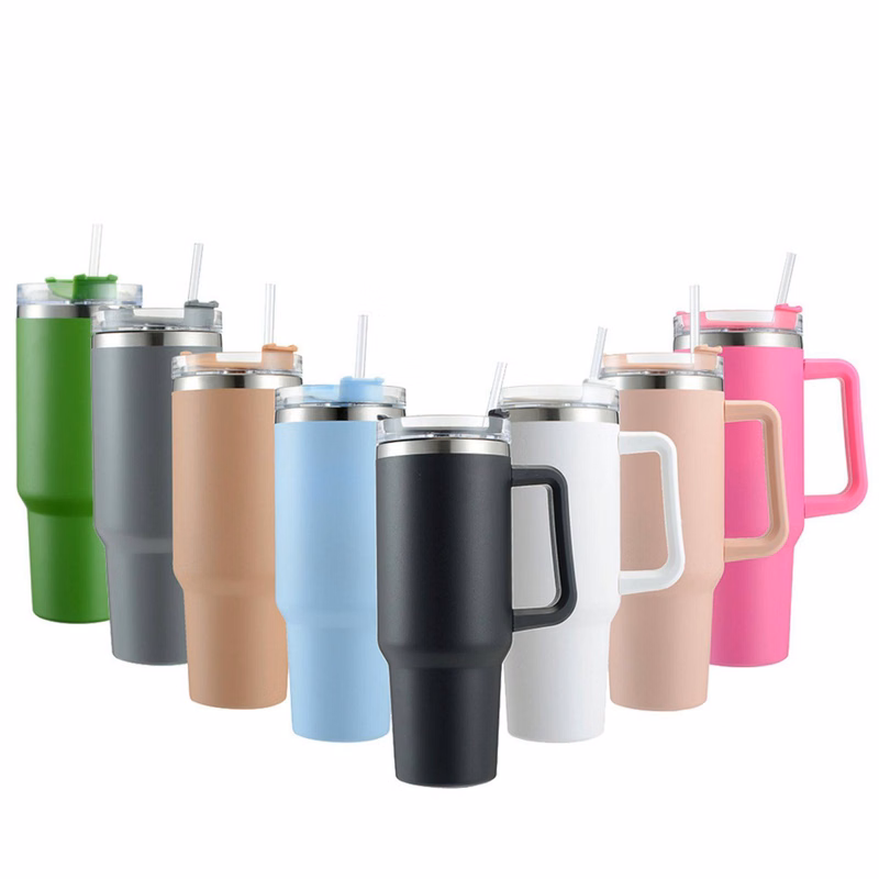 40 Oz Large Capacity Stainless Steel Car Cup With Handle