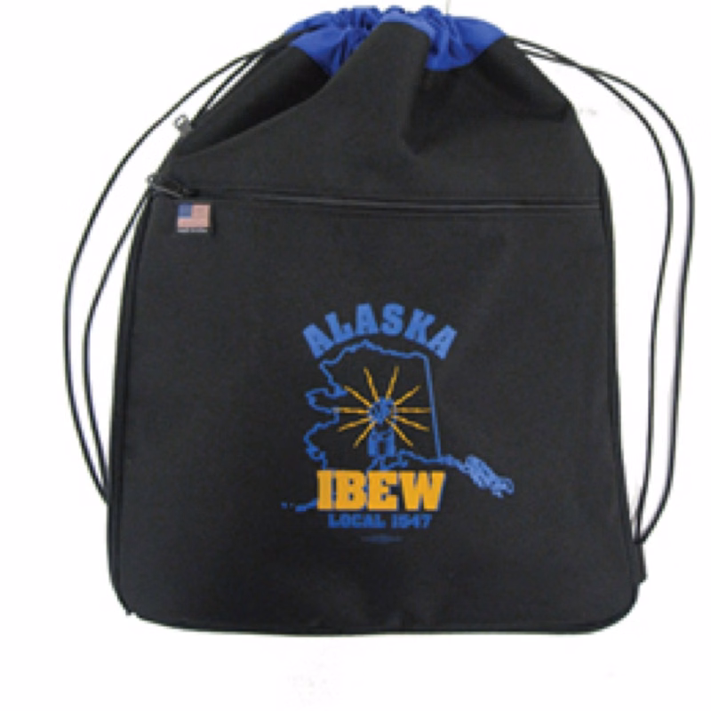 USA Made 600 Denier Polyester Expandable Gusset Drawcord Bag