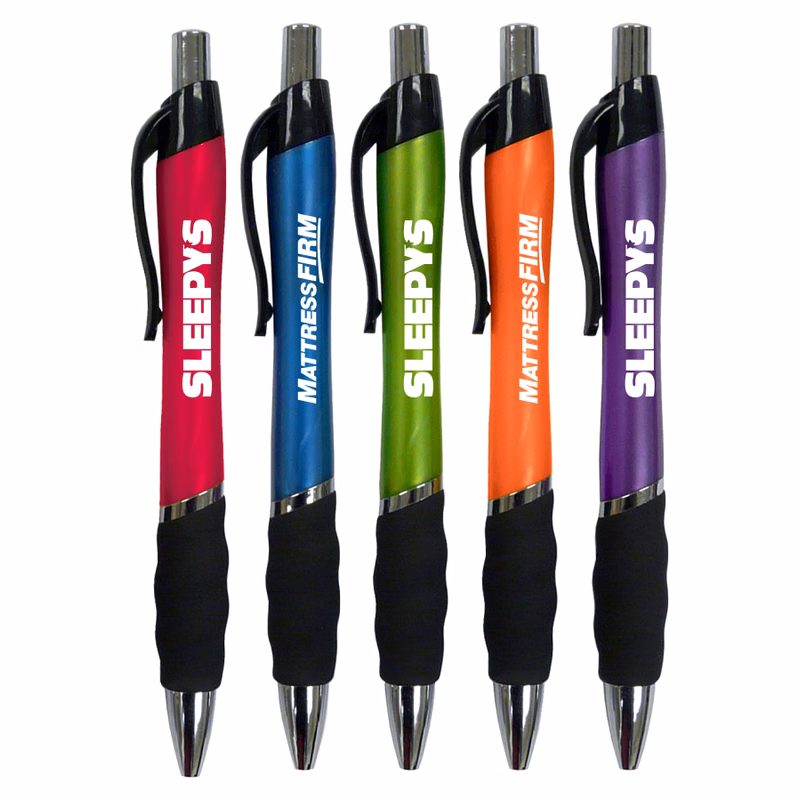 "The Venture" Click Pen w/ Black Rubber Grip