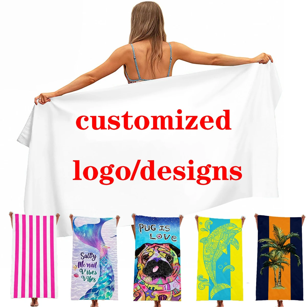 Custom Sand Free Quick-Dry Beach Towel 1