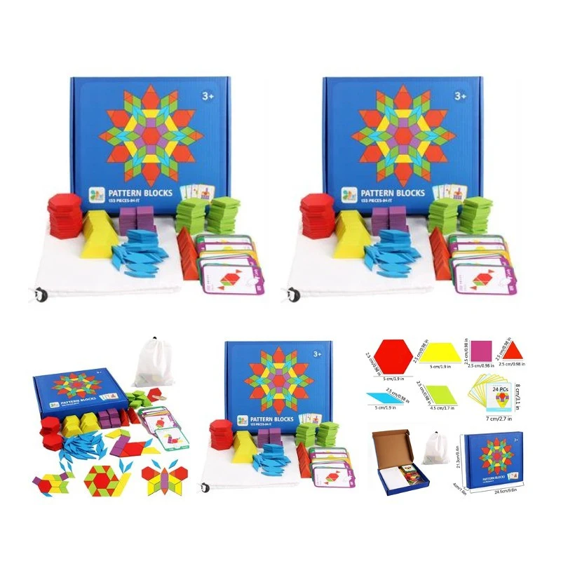 Toy Wooden Pattern Blocks 1