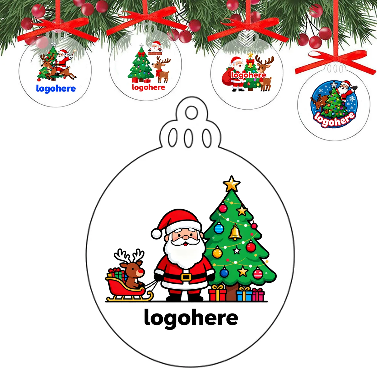 Personalized Clear Acrylic Christmas Tree Ornament 1