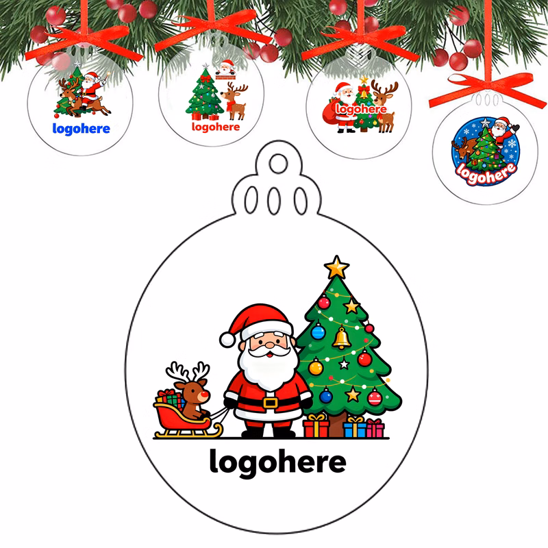 Personalized Clear Acrylic Christmas Tree Ornament