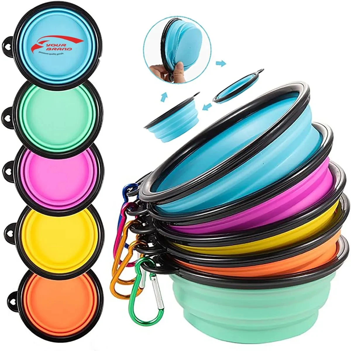 Foldable Pet Water Bowl Dog Cat Feeder 1