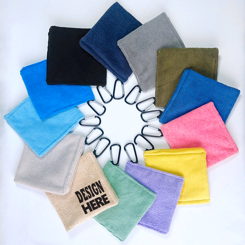 Waffle Golf Cleaning Towel With Clip Hook