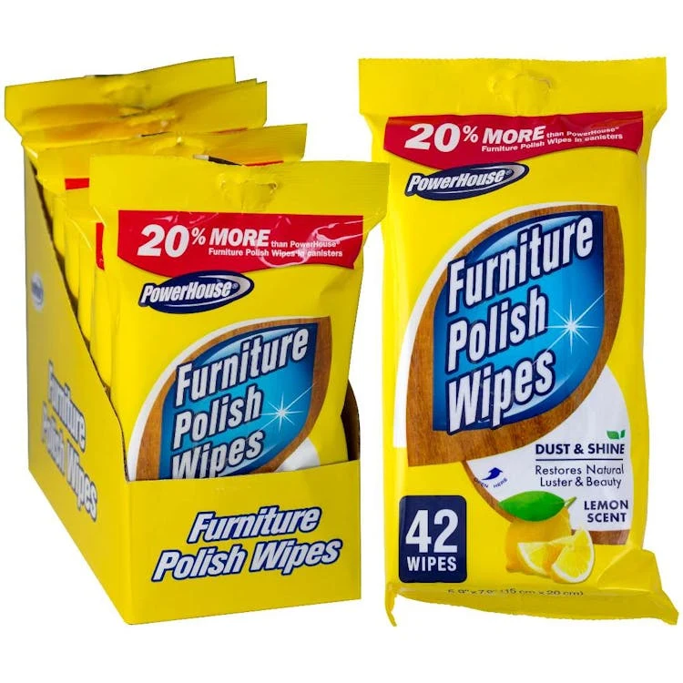 Furniture Polish Wipes Lemon 1