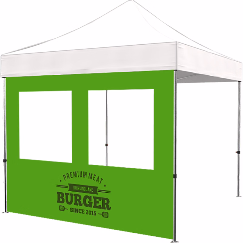 10ft Tent Wall Only w/Two Clear PVC Windows- 1 Side Imprint