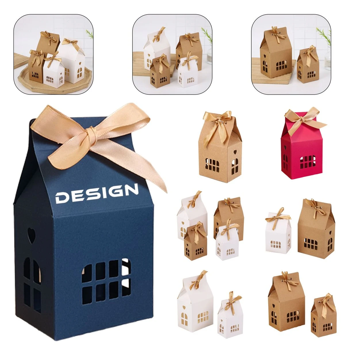 Butterfly Knot Cottage Gift White Card Box 1
