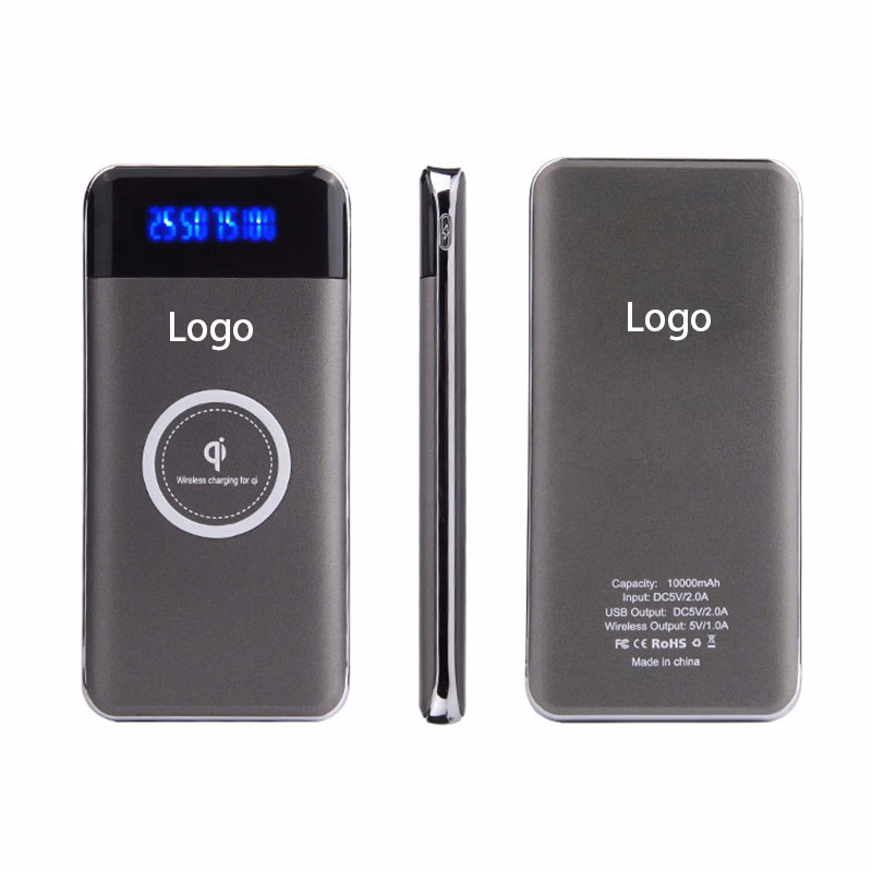 Portable Power Bank w/Wireless Charging Pad