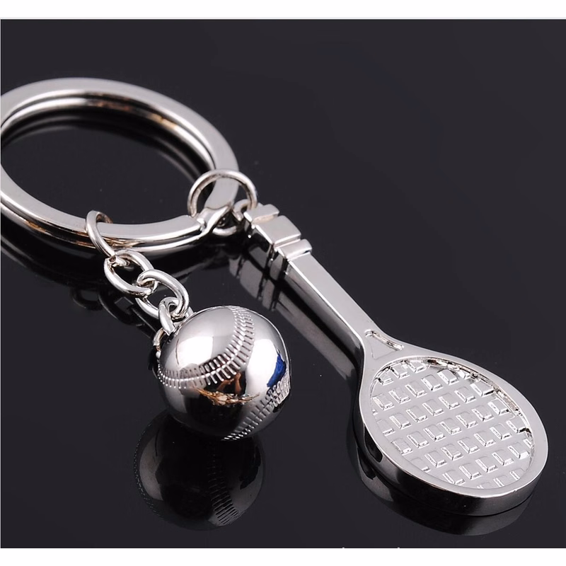 Metal Tennis Set Keychain