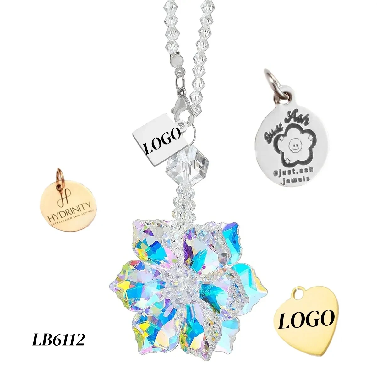 Flower Crystal Pendant Ornaments Car Hanging Accessories 1