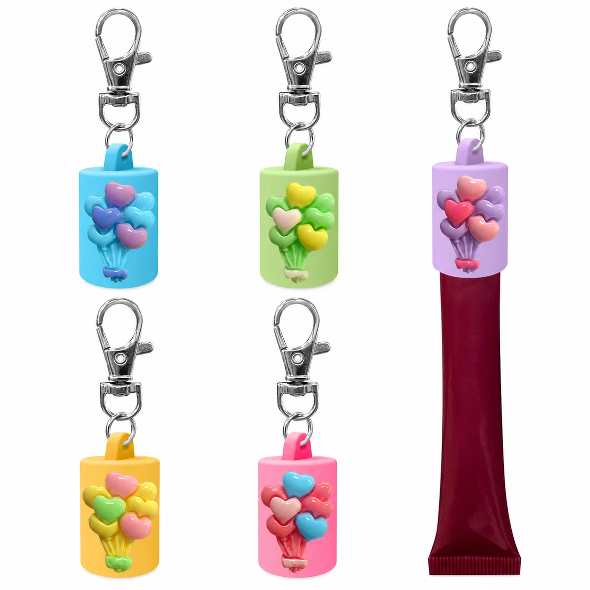 Portable Clip-On Lip Balm Cap Keychain 1