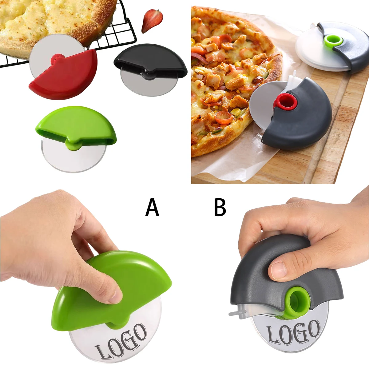 Portable Pizza Cutter with Case MOQ20 1