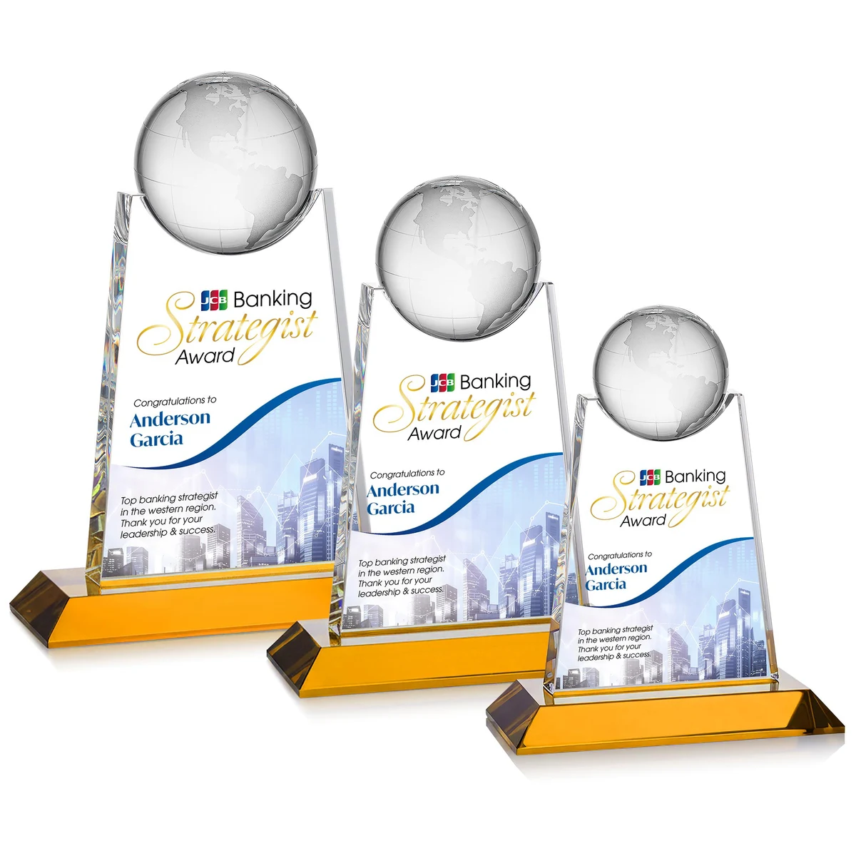 Netherford Globe VividPrint™ Award - Amber 1