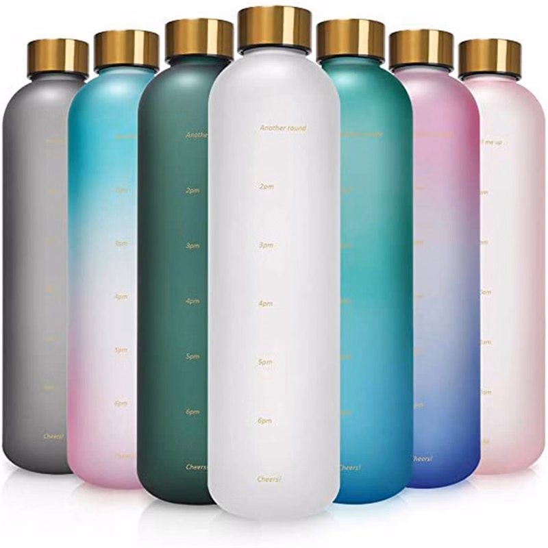 32Oz Motivational Water Bottle With Time Marker To Drink