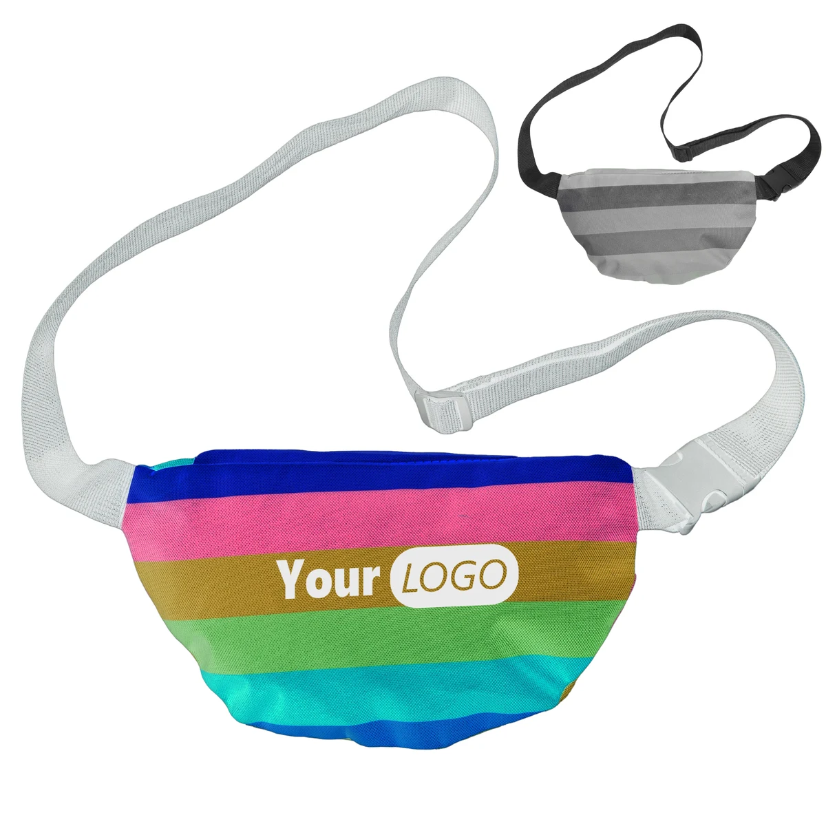 Polyester Fun Rainbow Fanny Pack 1