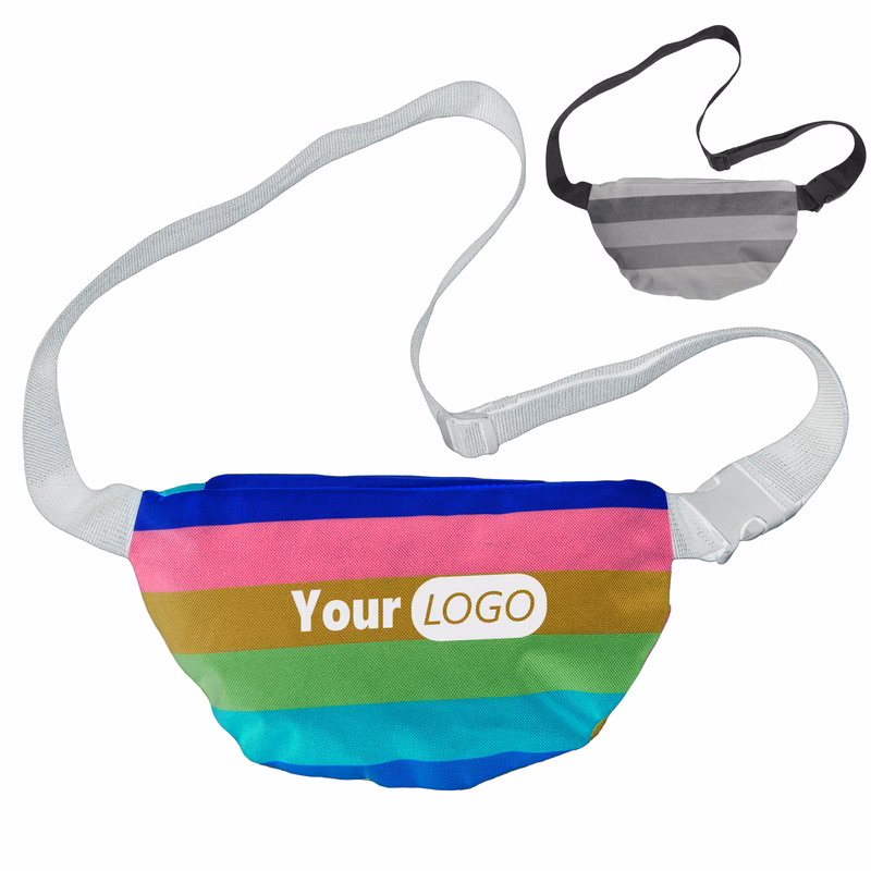 Polyester Fun Rainbow Fanny Pack