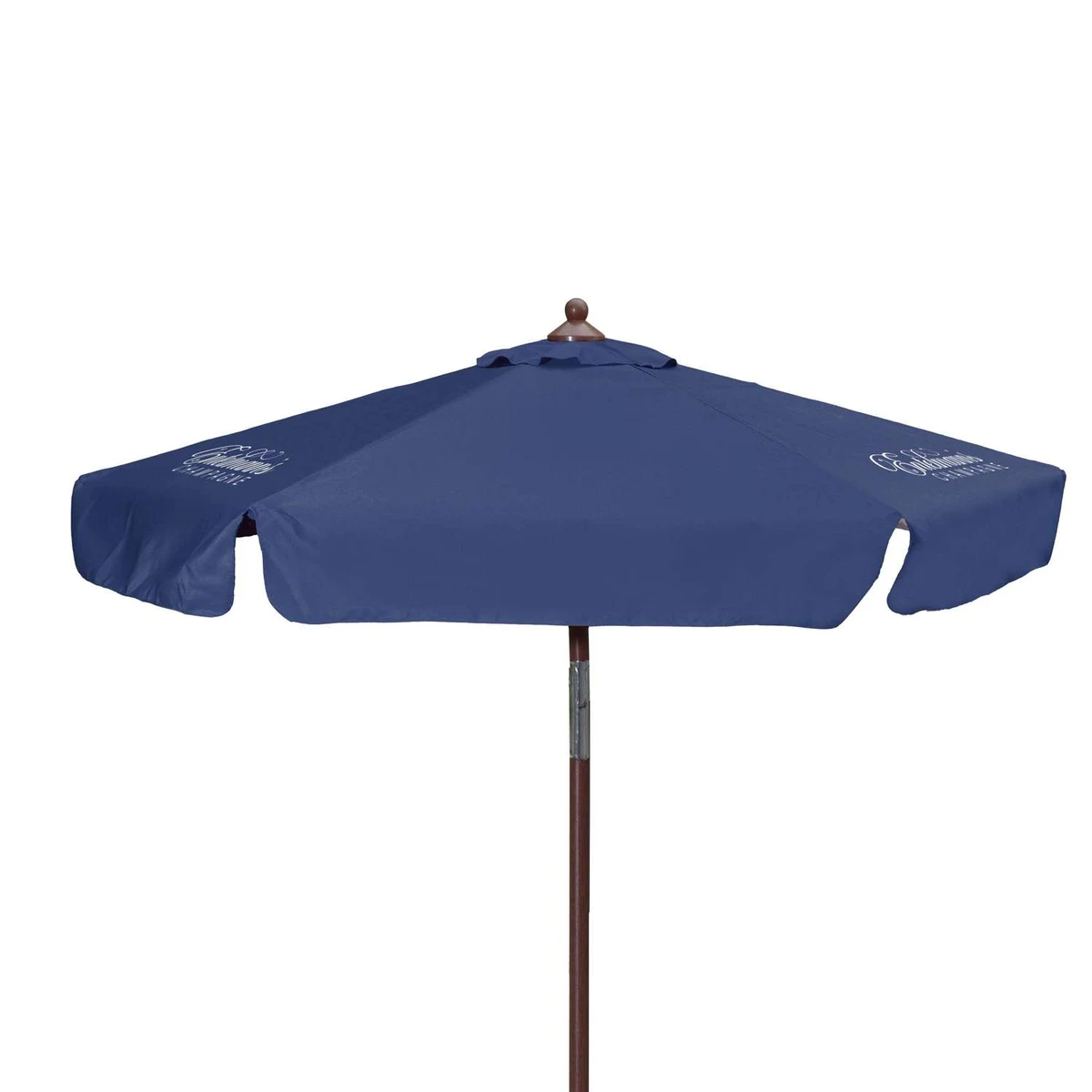 7' Wood Look Tilting Market Umbrella Kit with Valance (3 Imprints) 1