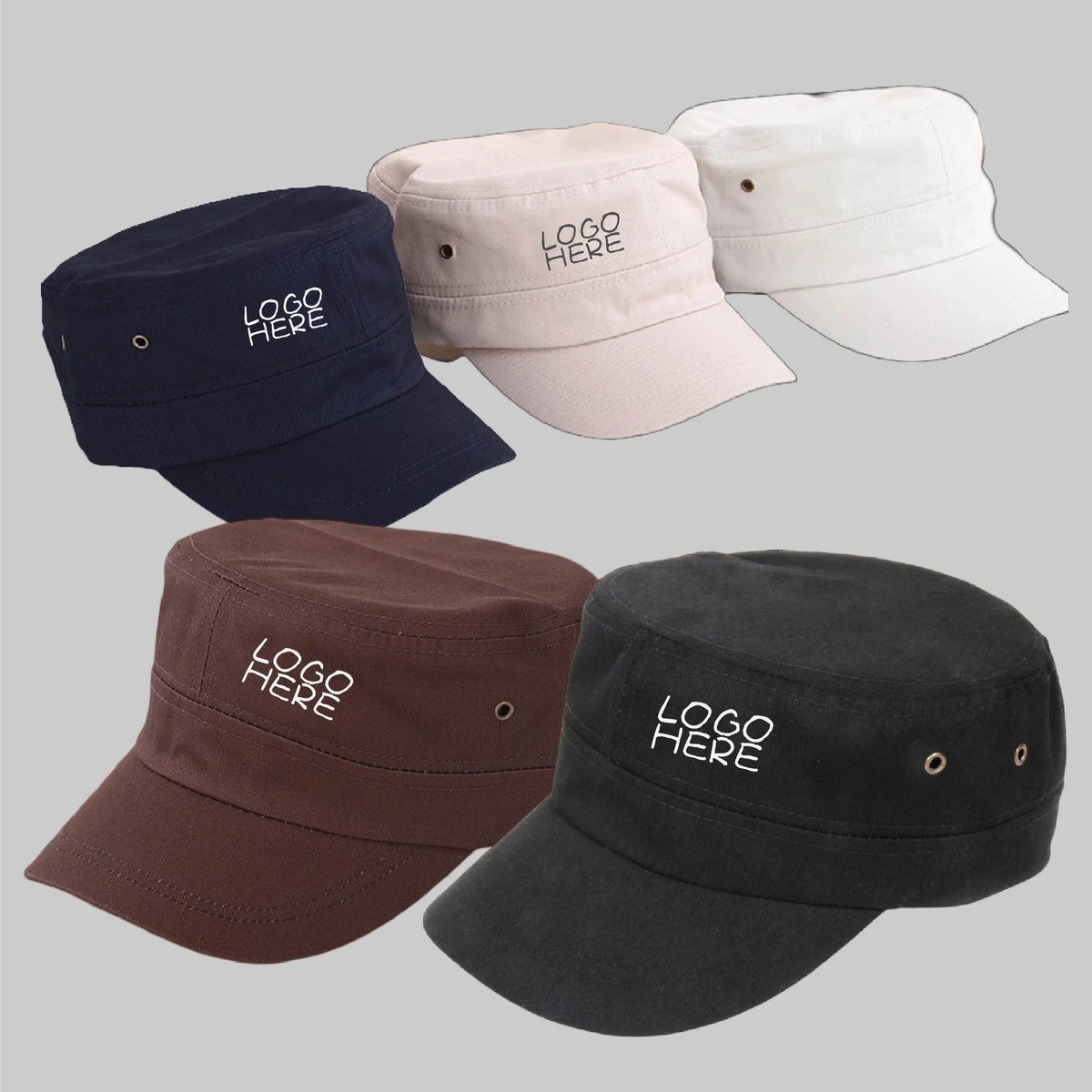 Washed Cotton Hat Distressed Cadet Cap 1